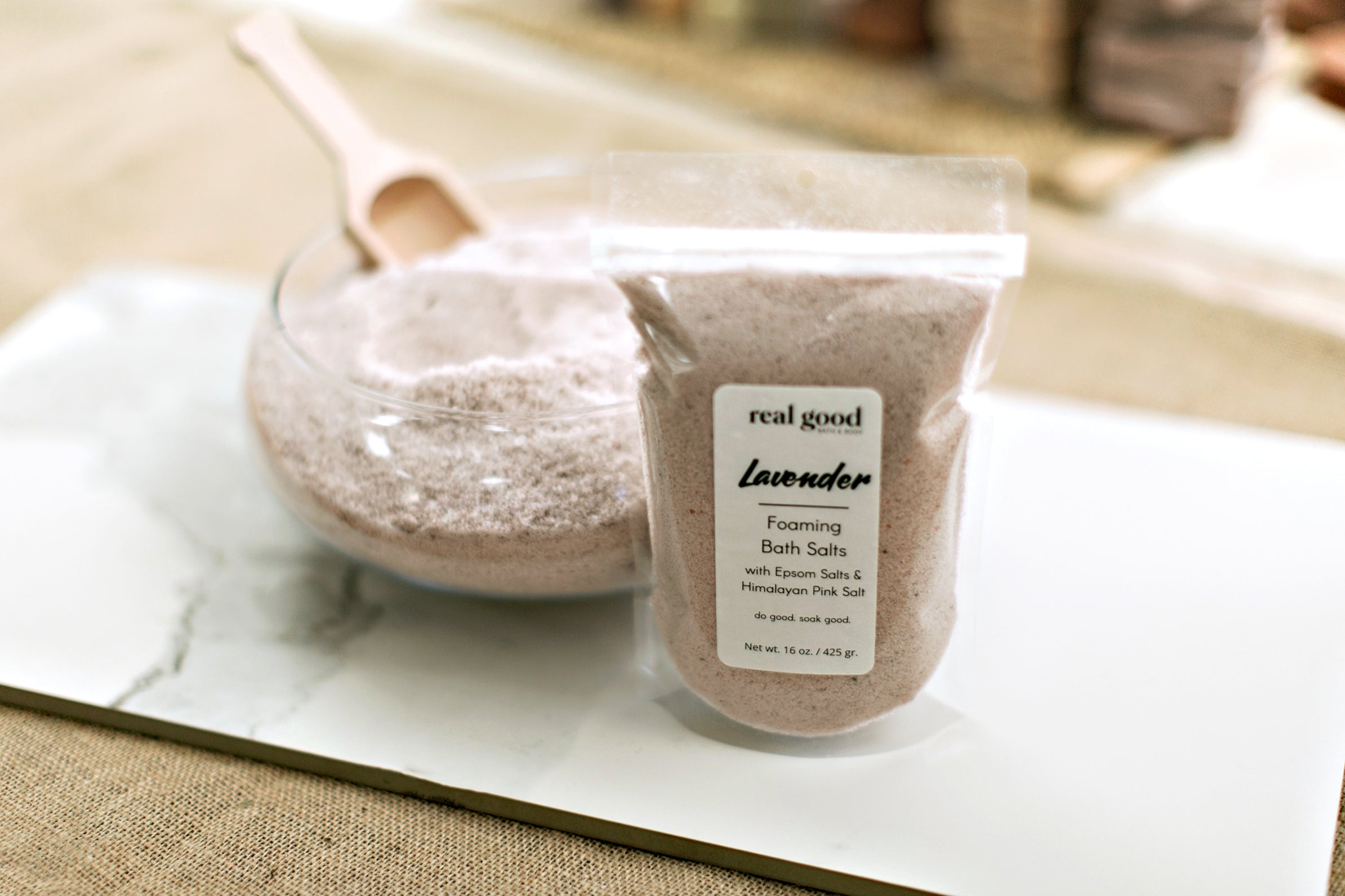 Lavender Foaming Bath Salts